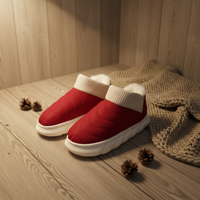 Papuci captusiti din bumbac H53visiniu [9]