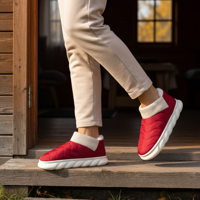 Papuci captusiti din bumbac H53visiniu [1]