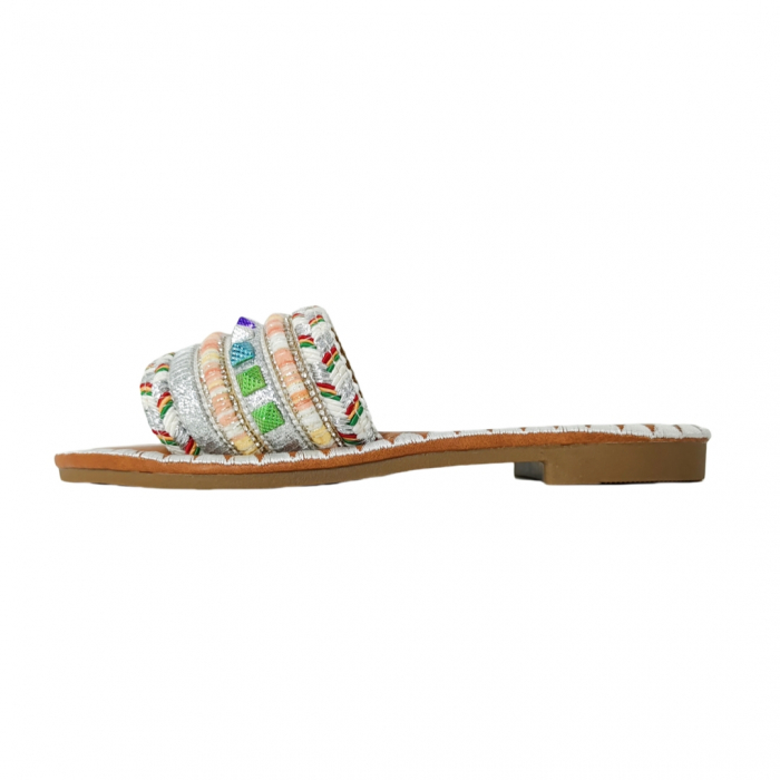 Papuci cu aplicatii decorative 1134alb [2]