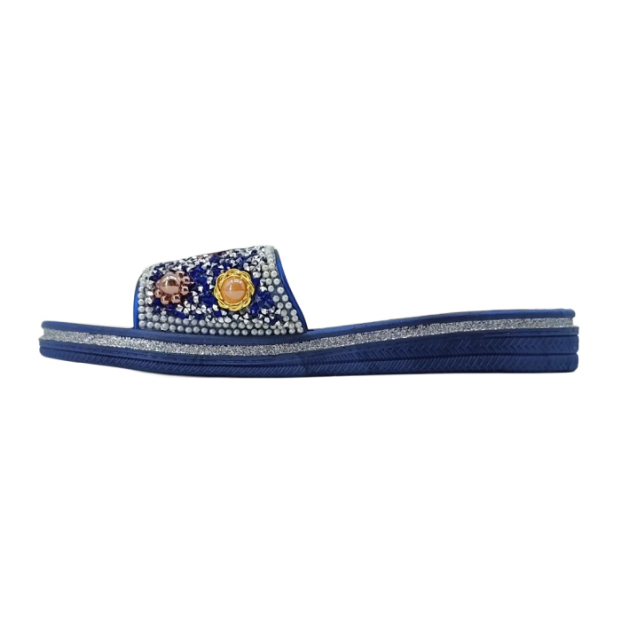 Papuci cu aplicatii decorative 895bleumarin [3]