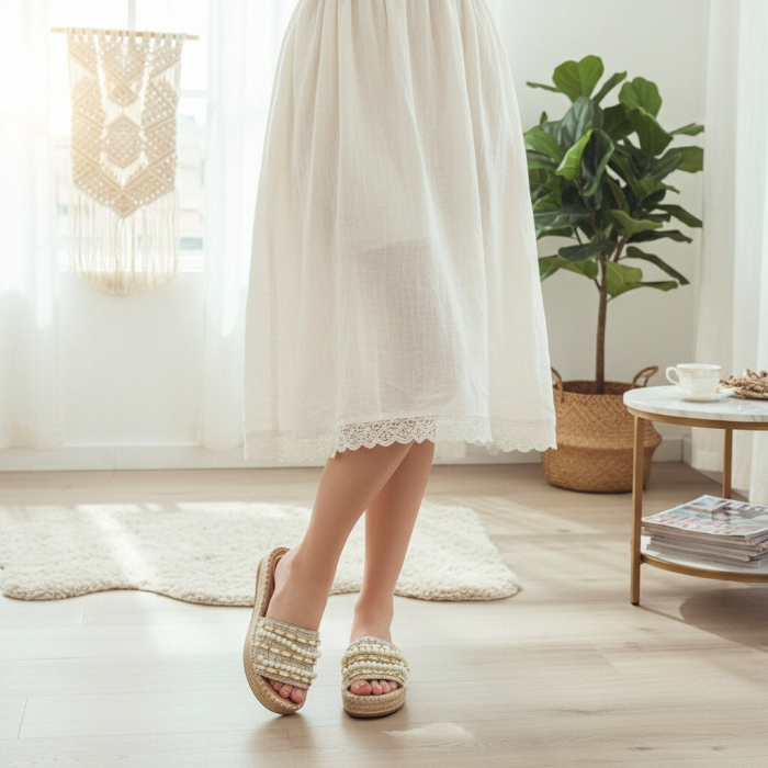 Papuci cu aplicatii decorative A22-150bej [17]