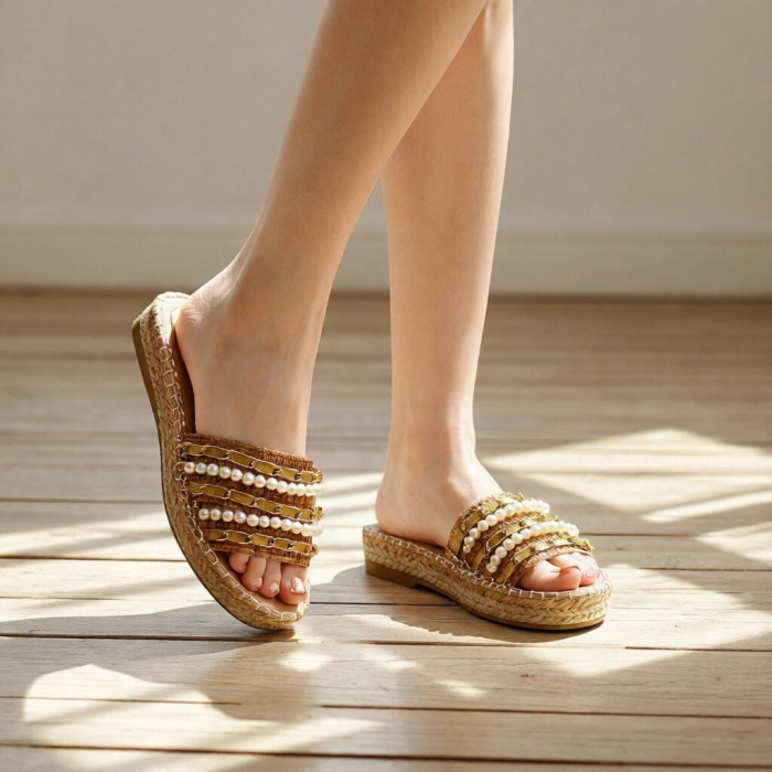 Papuci cu aplicatii decorative A22-150maro [2]