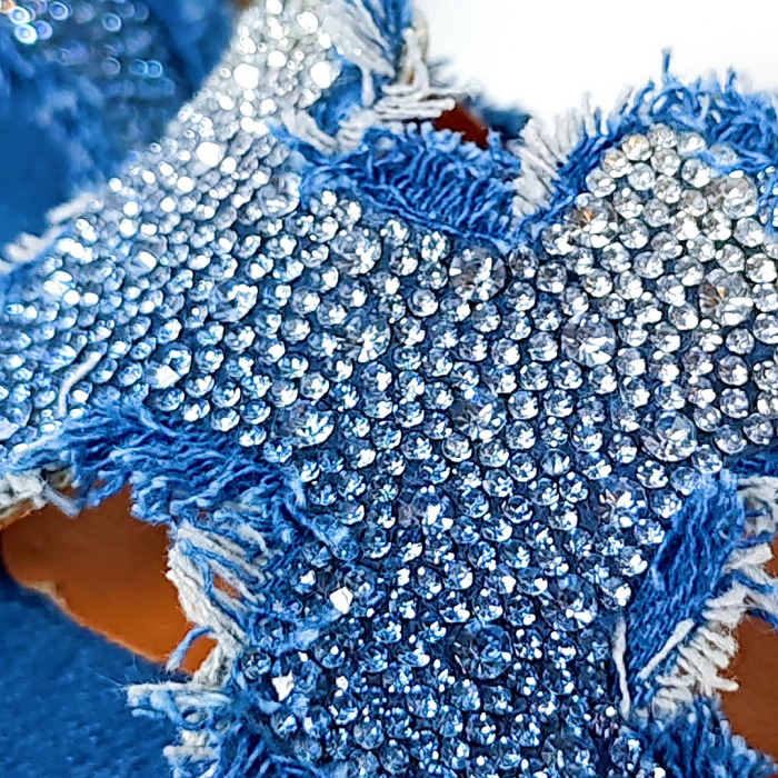 Papuci cu aplicatii decorative X24-1166albastru [10]