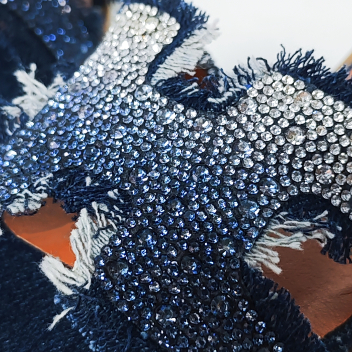 Papuci cu aplicatii decorative X24-1166bleumarin [11]