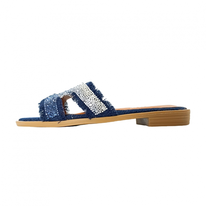 Papuci cu aplicatii decorative X24-1166bleumarin [2]