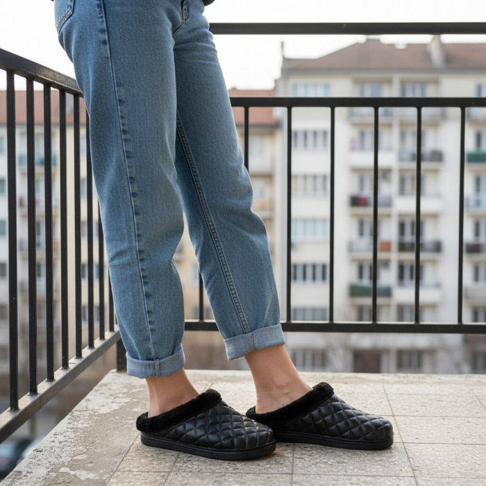 Papuci cu blanita A58Mnegru [2]