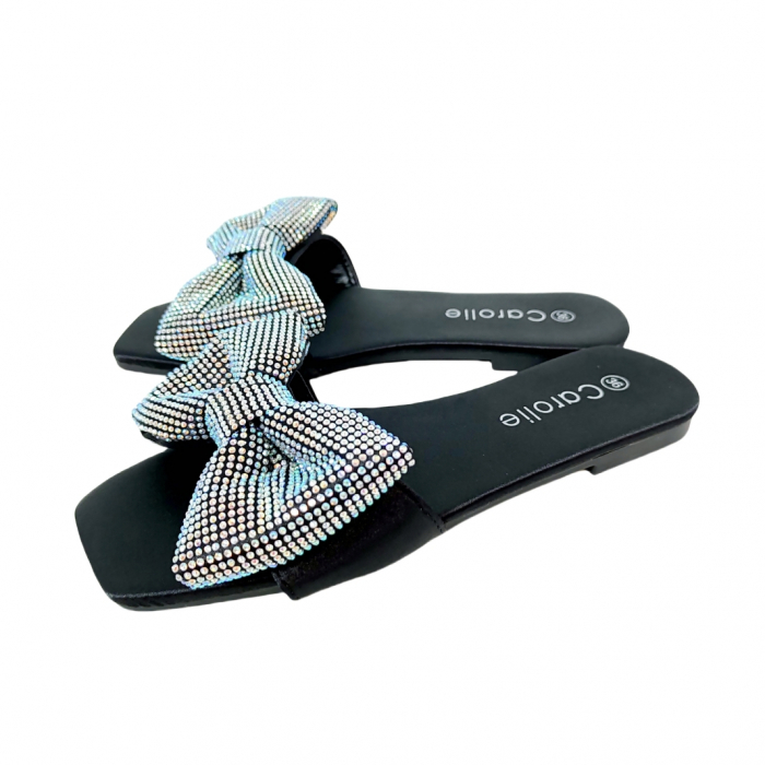 Papuci cu funda decorativa F21negru [11]