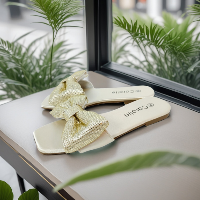 Papuci cu funda decorativa F21sampanie [4]