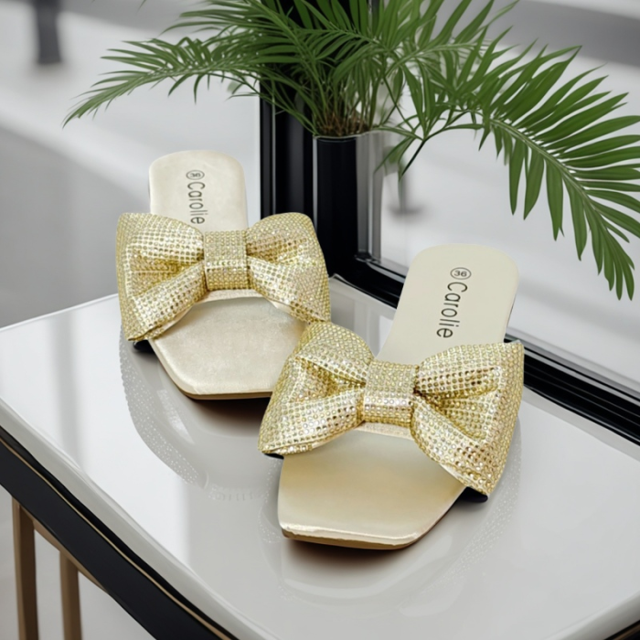 Papuci cu funda decorativa F21sampanie [5]