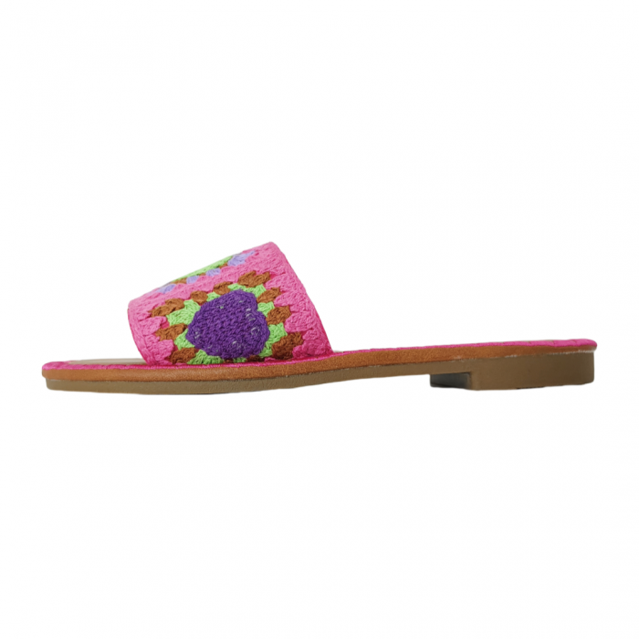 Papuci cu model crosetat 1133fucsia [2]