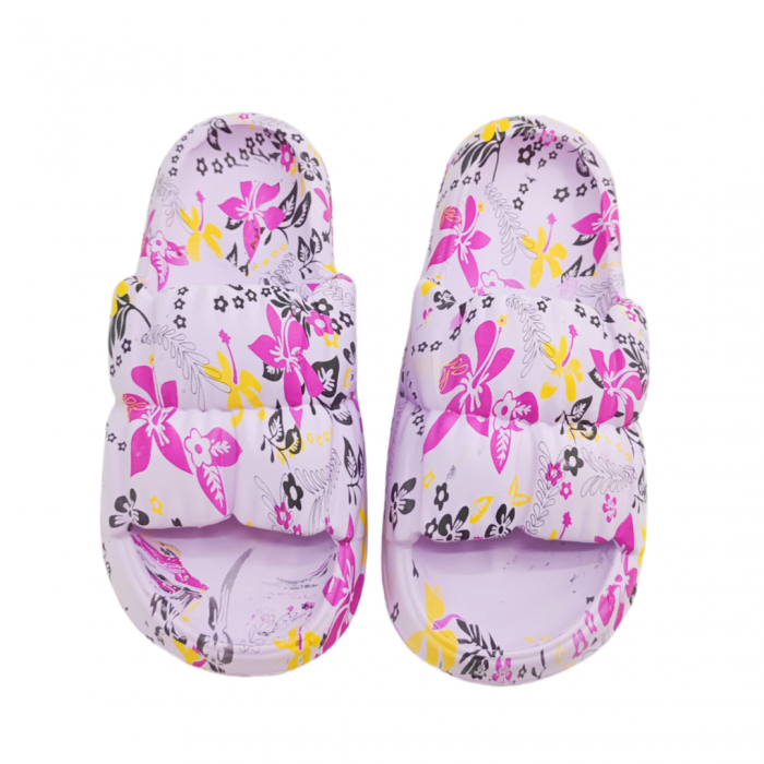 Papuci cu motiv floral H682mov [5]