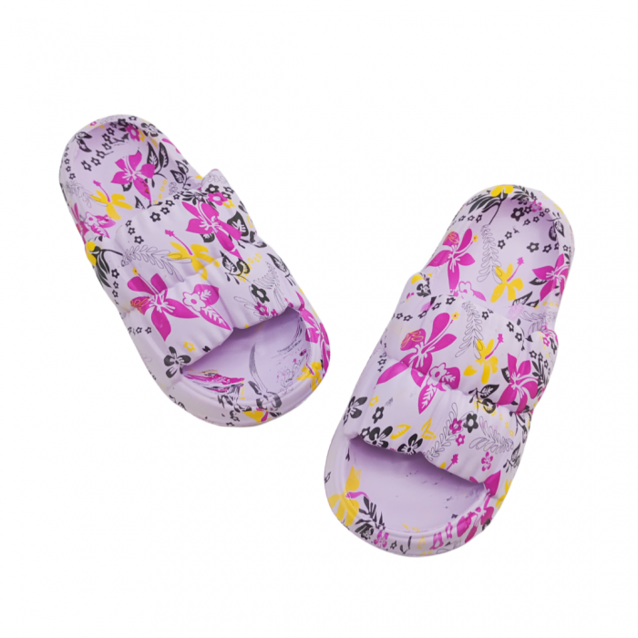 Papuci cu motiv floral H682mov [3]