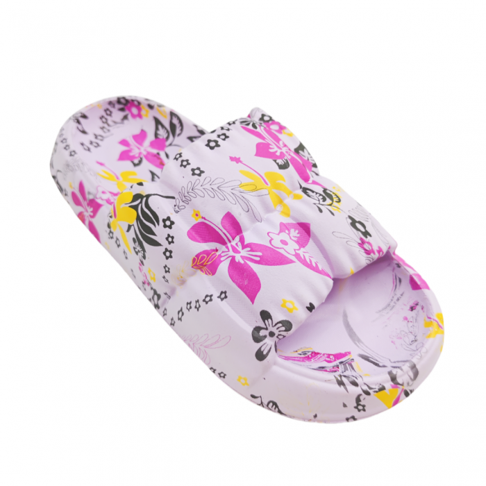 Papuci cu motiv floral H682mov [4]