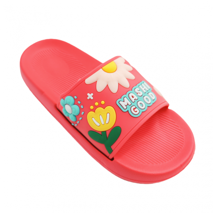 Papuci cu motiv floral H680roz inchis [4]