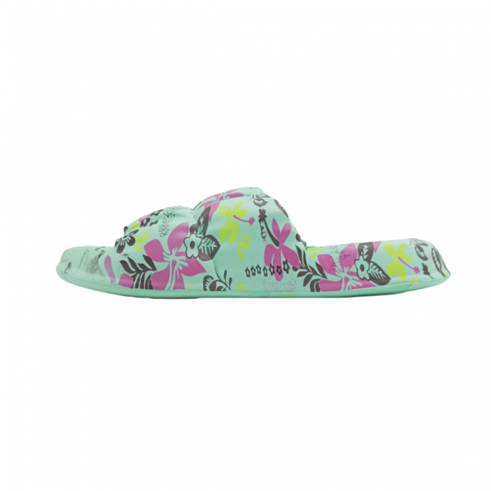 Papuci cu motiv floral H682albastru [2]