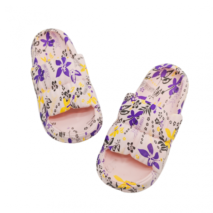 Papuci cu motiv floral H682roz [3]