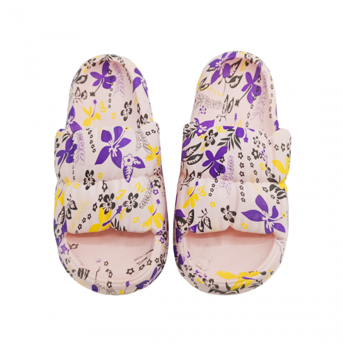 Papuci cu motiv floral H682roz [5]