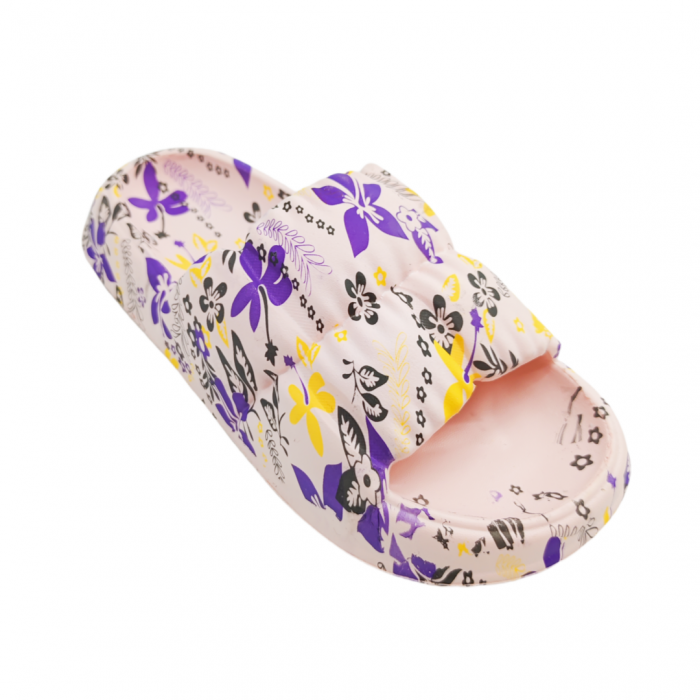 Papuci cu motiv floral H682roz [4]