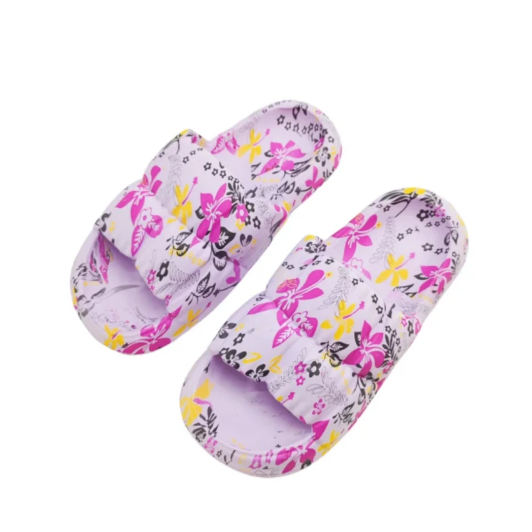 Papuci cu motiv floral H682mov [5]