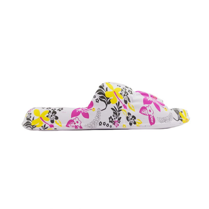 Papuci cu motiv floral H682alb [2]