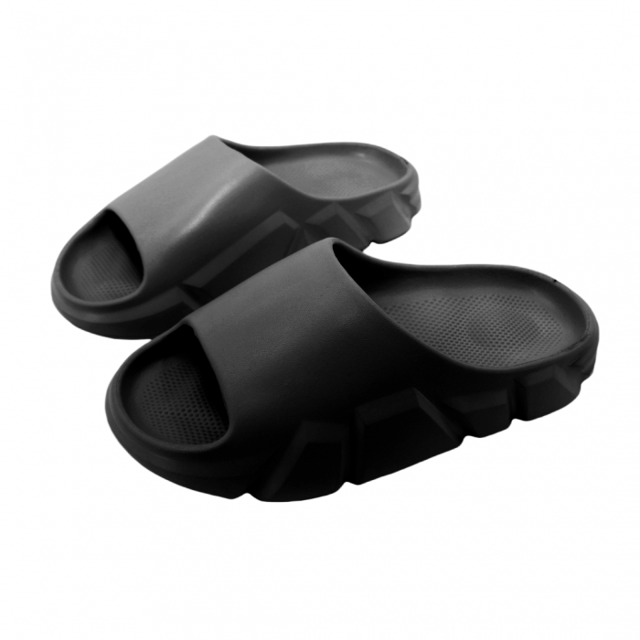 Papuci cu platforma E02negru [1]