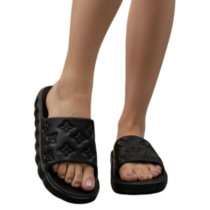 Papuci cu platforma H01negru [5]