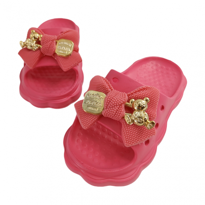 Papuci cu platforma si aplicatii decorative H09-1roz [3]