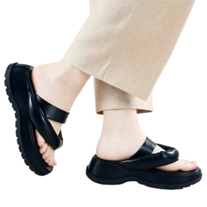 Papuci cu platforma X22-716negru [6]