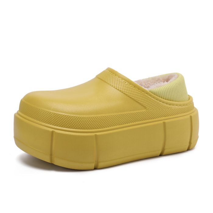 Papuci de casa cu platforma si blanita NUO-200verde [3]