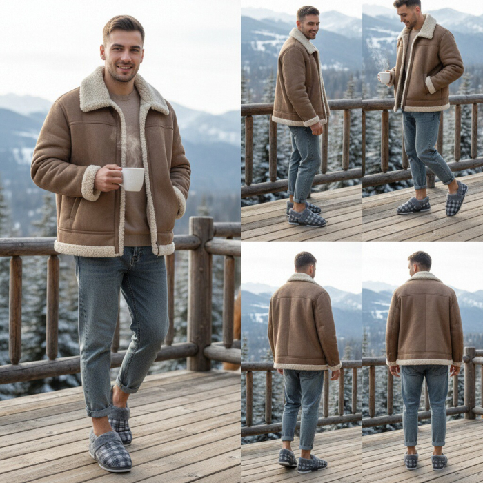 Papuci de casa imblaniti D311gri [4]