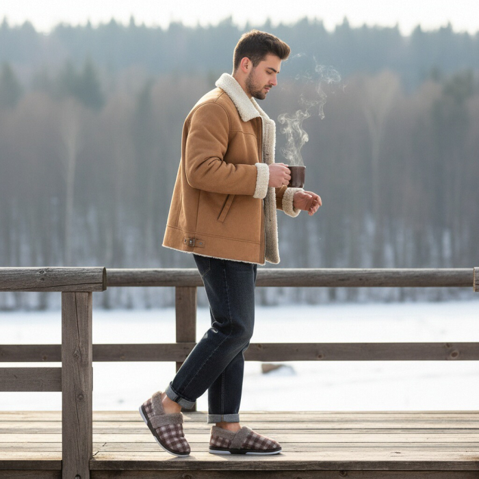 Papuci de casa imblaniti D311maro [5]