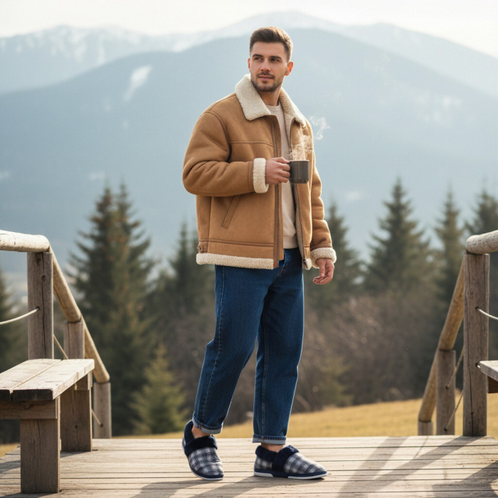 Papuci de casa imblaniti D311bleumarin [6]