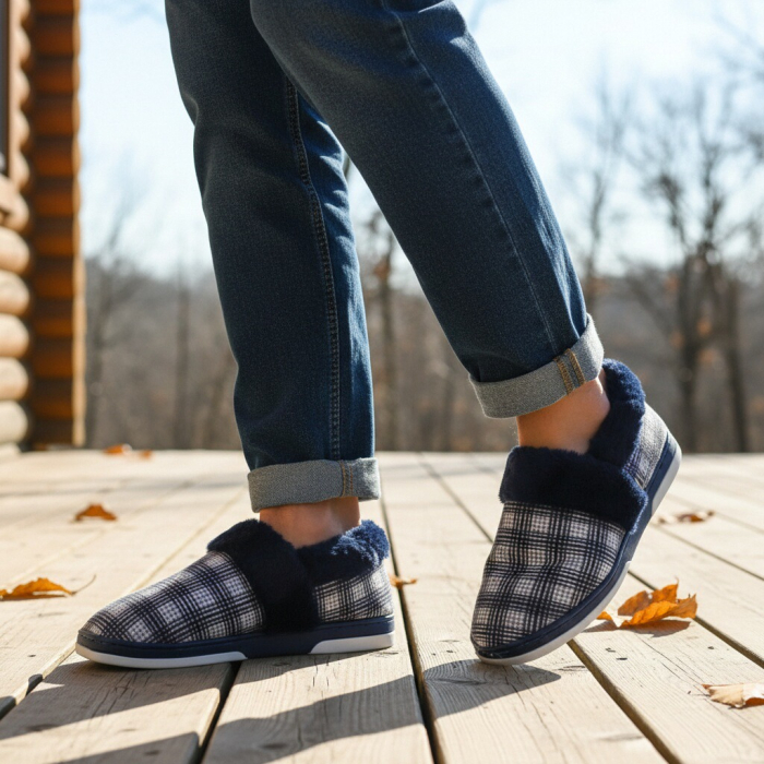 Papuci de casa imblaniti D311bleumarin [1]