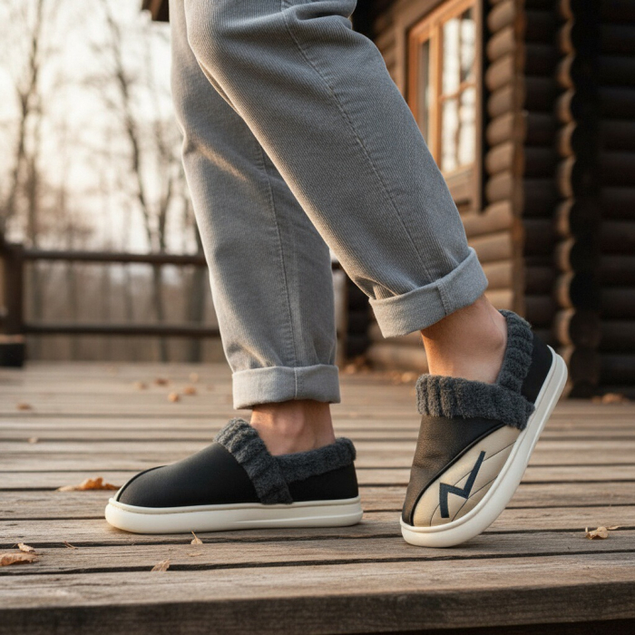 Papuci de casa imblaniti D327gri [4]