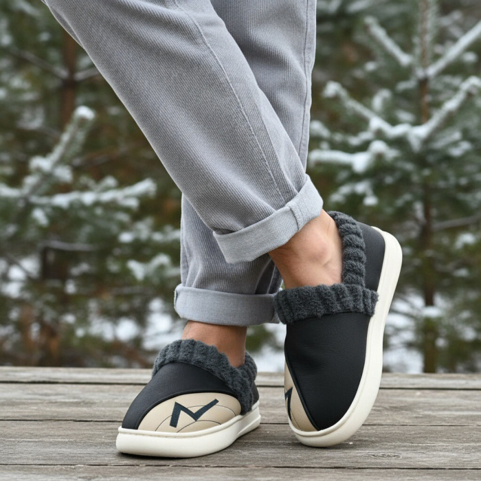 Papuci de casa imblaniti D327gri [5]