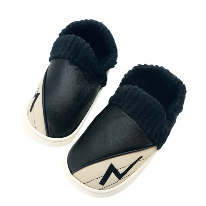 Papuci de casa imblaniti D327negru [7]