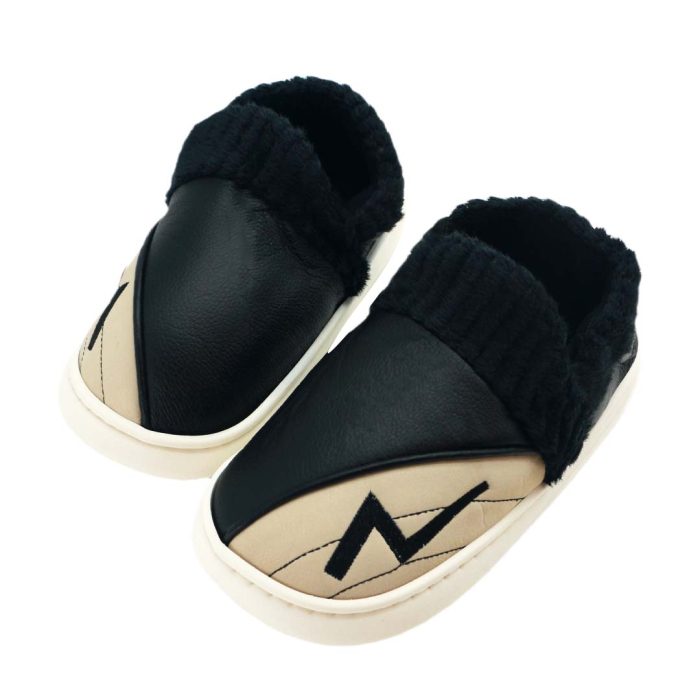 Papuci de casa imblaniti D327negru [8]