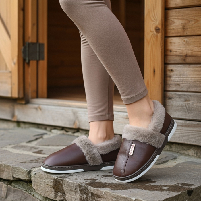 Papuci de casa imblaniti L603maro [6]