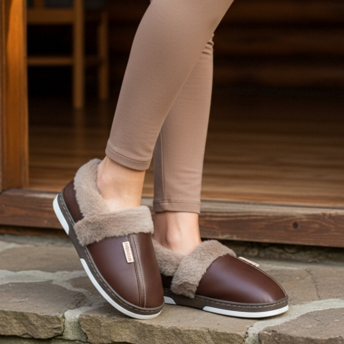 Papuci de casa imblaniti L603maro [7]