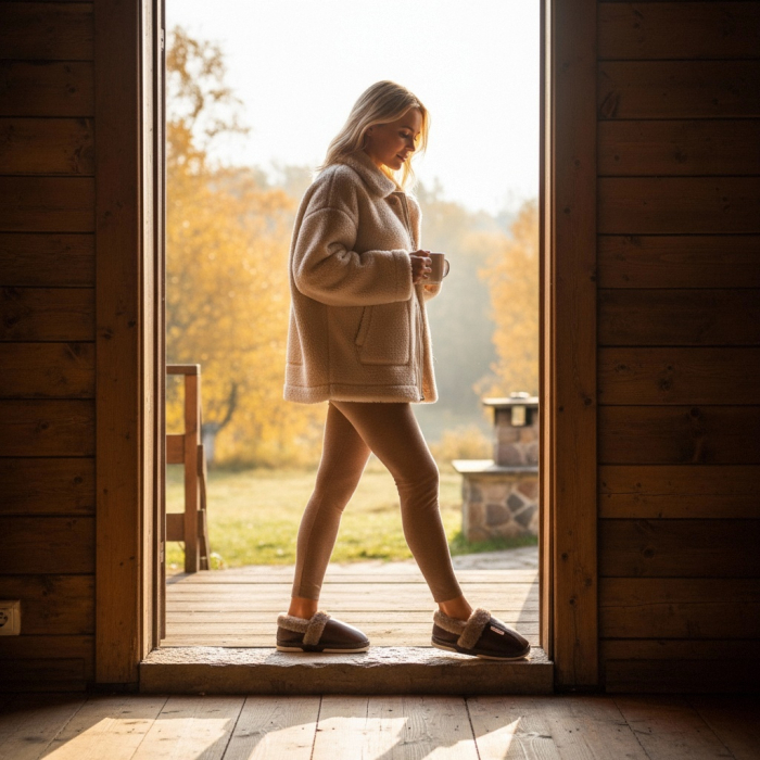 Papuci de casa imblaniti L603maro [3]