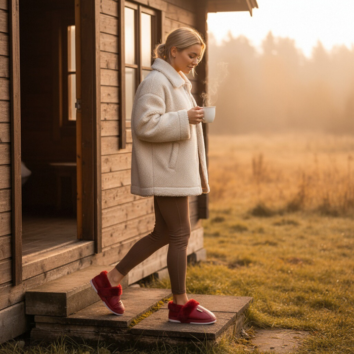 Papuci de casa imblaniti L603visiniu [6]