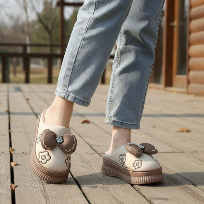 Papuci de casa pufosi L736crem [8]