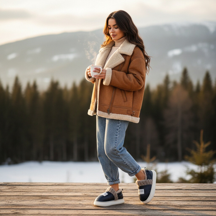 Papuci de casa imblaniti L611bleumarin [6]