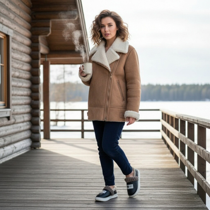 Papuci de casa imblaniti L611gri [4]