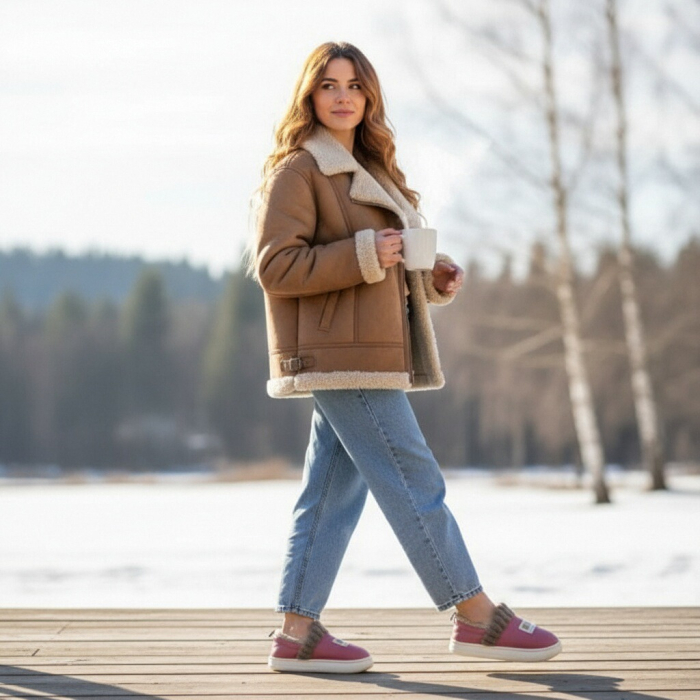 Papuci de casa imblaniti L611roz [4]