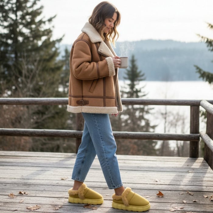 Papuci de casa imblaniti L639galben [9]