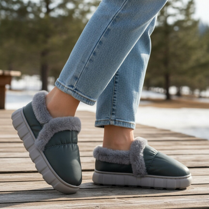 Papuci de casa imblaniti L639gri [5]