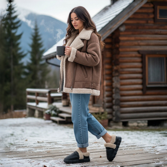 Papuci de casa imblaniti L639negru [7]