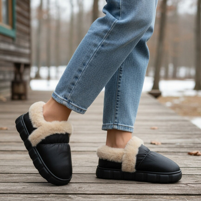 Papuci de casa imblaniti L639negru [4]