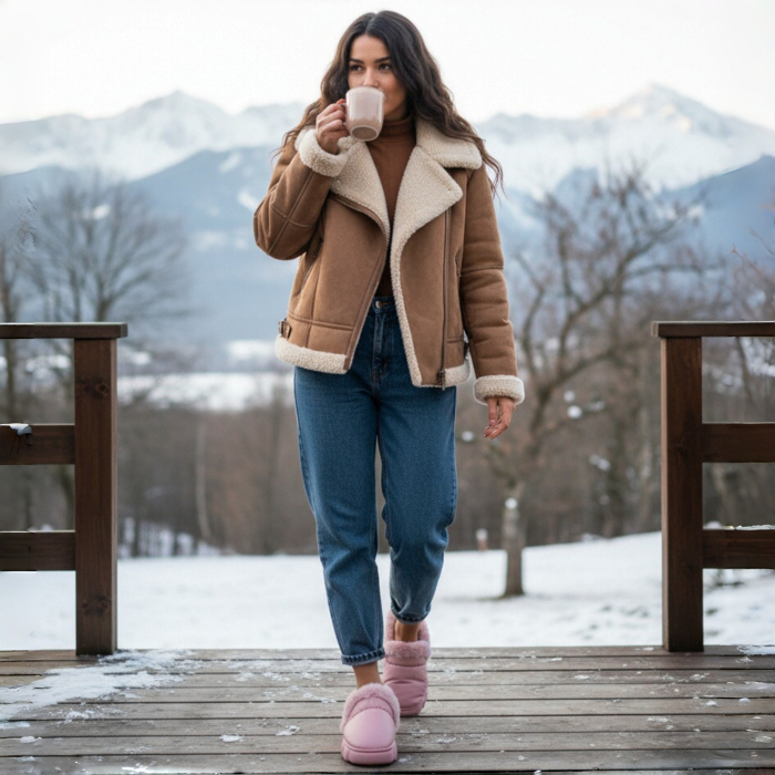 Papuci de casa imblaniti L639roz [4]